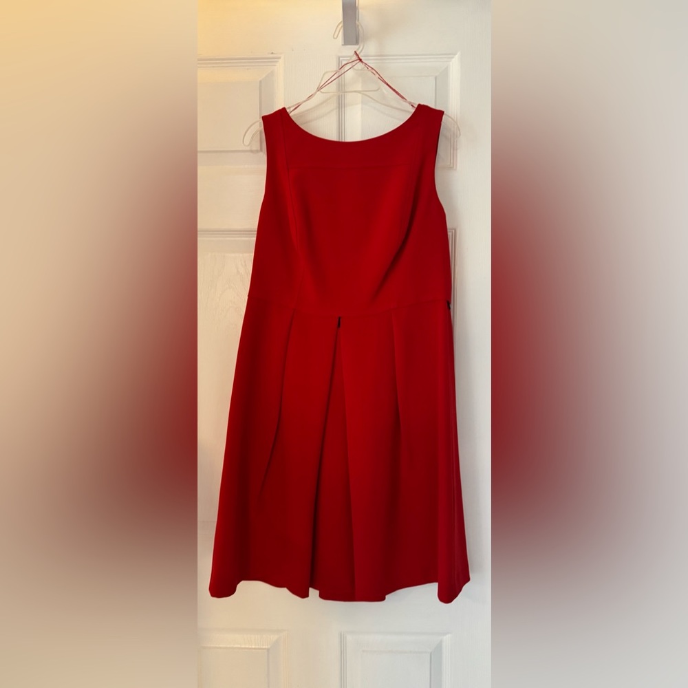 Adrianna Papell Red Midi Dress